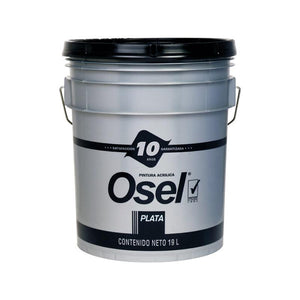 PINTURA VINILIC MATE OSEL PLATA BLANCO 1221Q 19 L (1221Q)